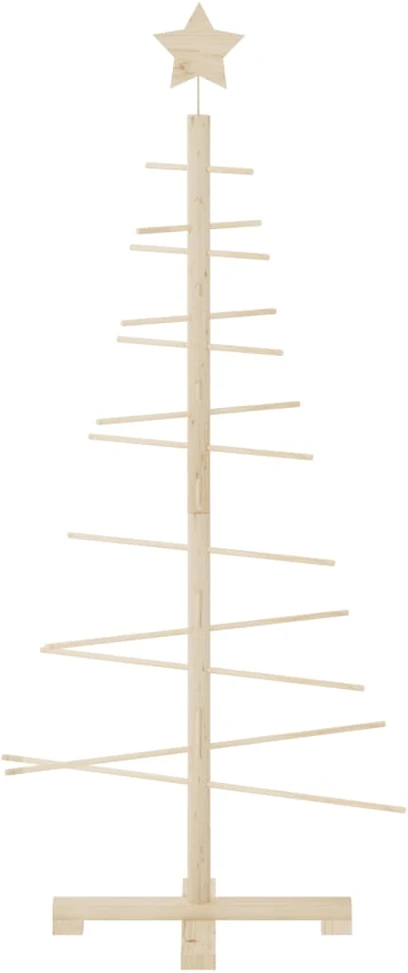 Medinė Kalėdų eglutė, 125cm, pušies medienos masyvas