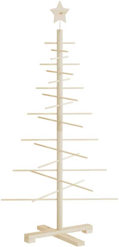Medinė Kalėdų eglutė, 125cm, pušies medienos masyvas