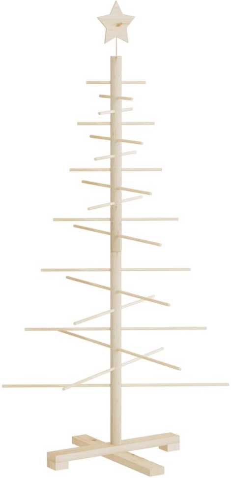Medinė Kalėdų eglutė, 125cm, pušies medienos masyvas