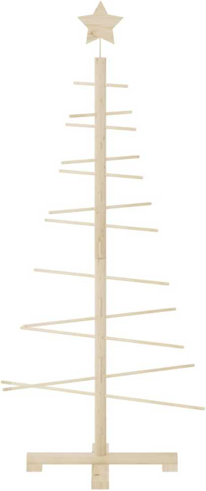 Medinė Kalėdų eglutė, 125cm, pušies medienos masyvas