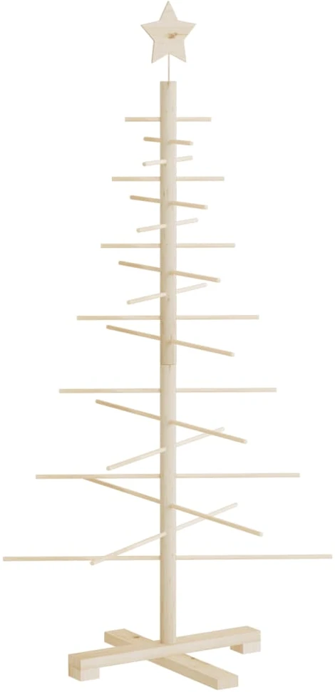 Medinė Kalėdų eglutė, 125cm, pušies medienos masyvas