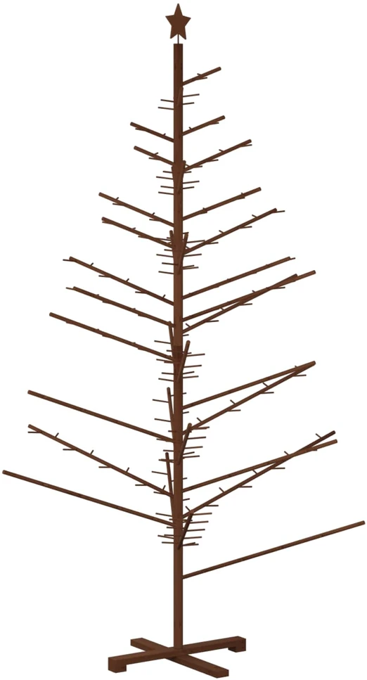 Medinė Kalėdų eglutė 210 cm Bambukas ir pušies medienos masyvas