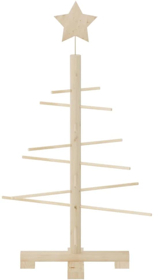 Medinė Kalėdų eglutė, 75 cm, pušies medienos masyvas