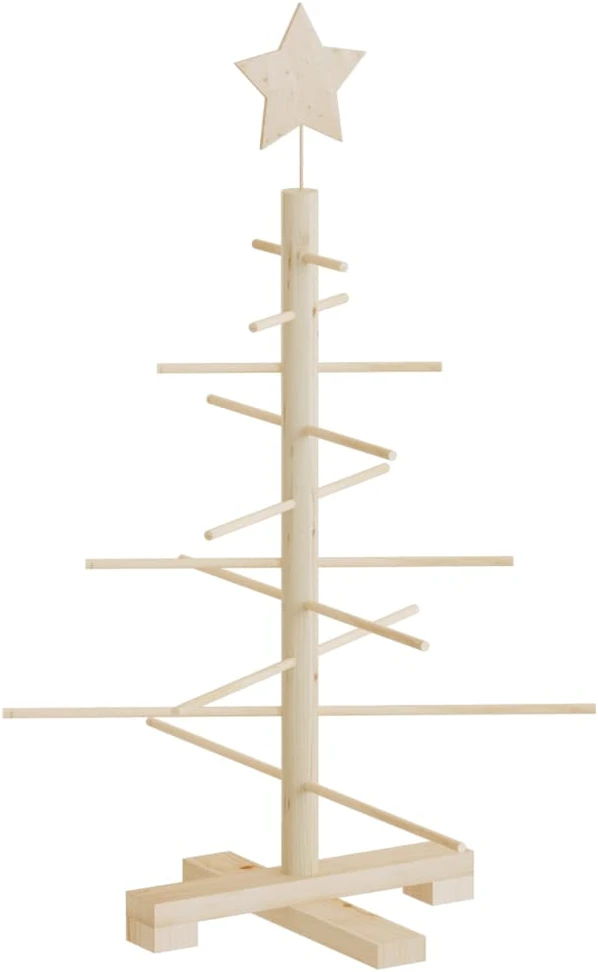 Medinė Kalėdų eglutė, 75 cm, pušies medienos masyvas