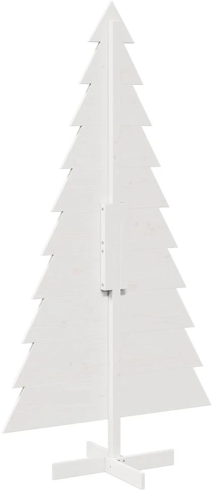 Medinė Kalėdų eglutė, balta, 180cm, pušies medienos masyvas