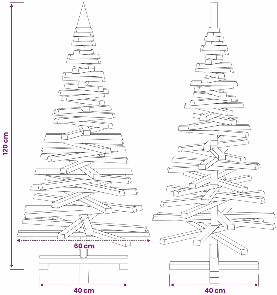 Medinė Kalėdų eglutė KOTKA 120 cm Pušies medienos masyvas