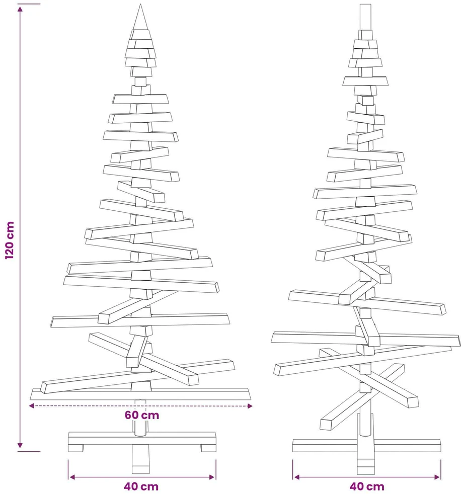 Medinė Kalėdų eglutė KOTKA 120 cm Pušies medienos masyvas