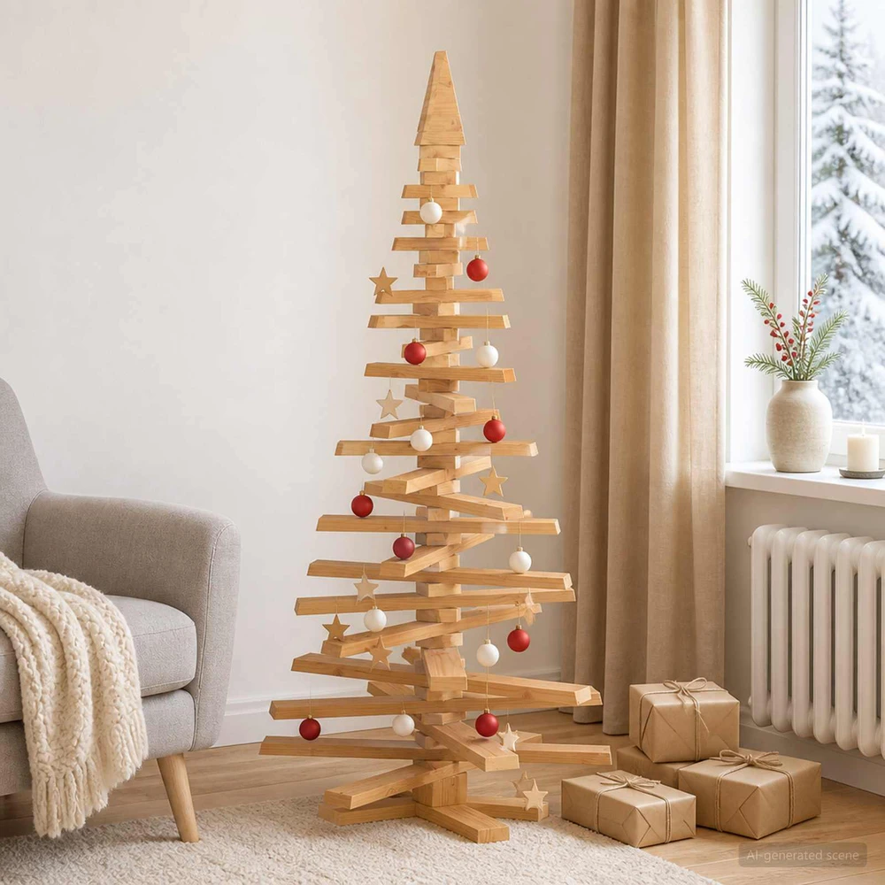 Medinė Kalėdų eglutė KOTKA 150 cm Pušies medienos masyvas