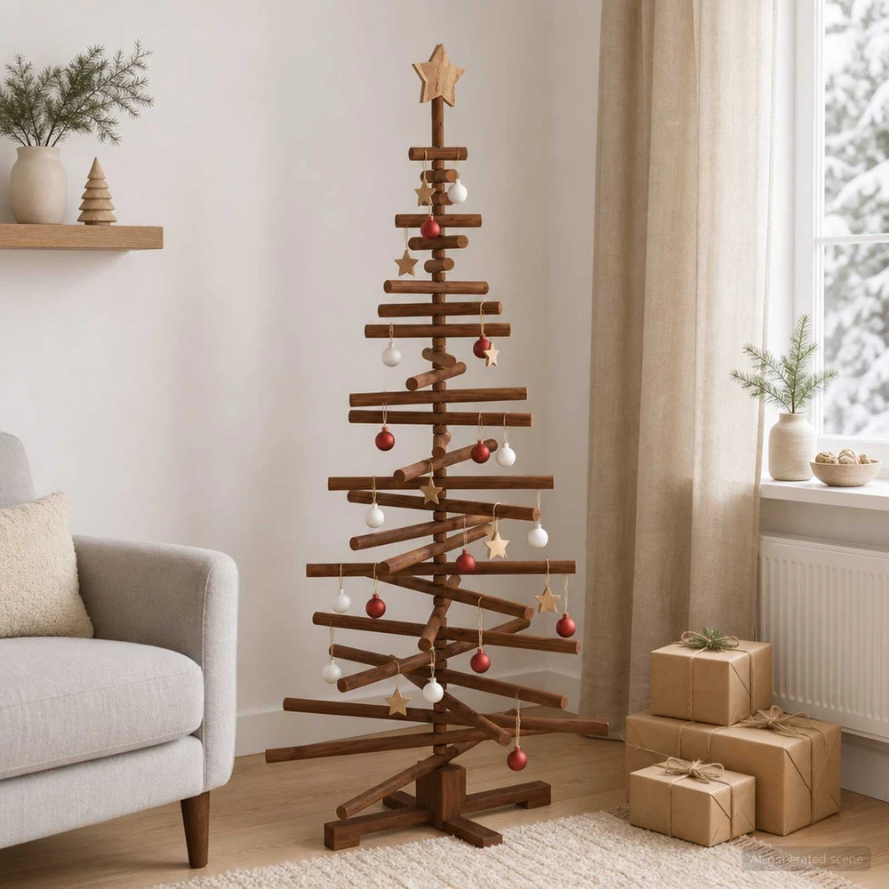 Medinė Kalėdų eglutė KOTKA 150 cm Pušies medienos masyvas