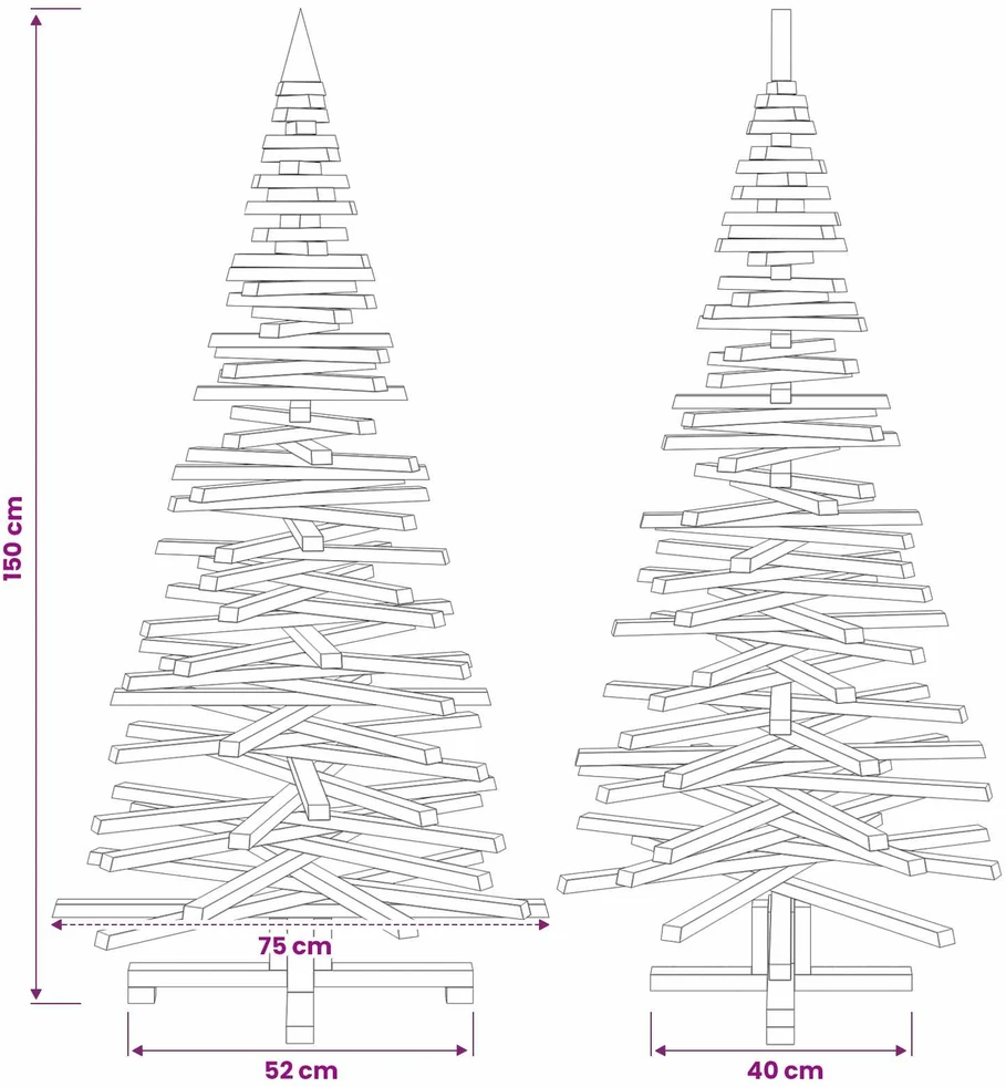 Medinė Kalėdų eglutė KOTKA 150 cm Pušies medienos masyvas