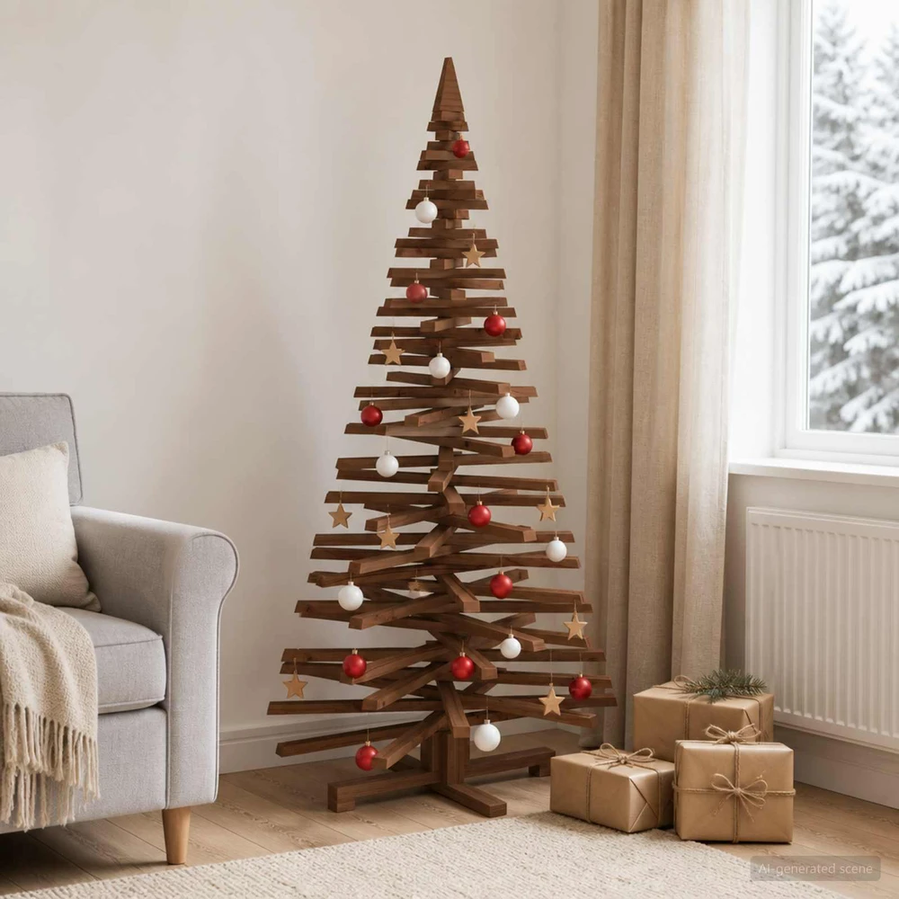 Medinė Kalėdų eglutė KOTKA 150 cm Pušies medienos masyvas
