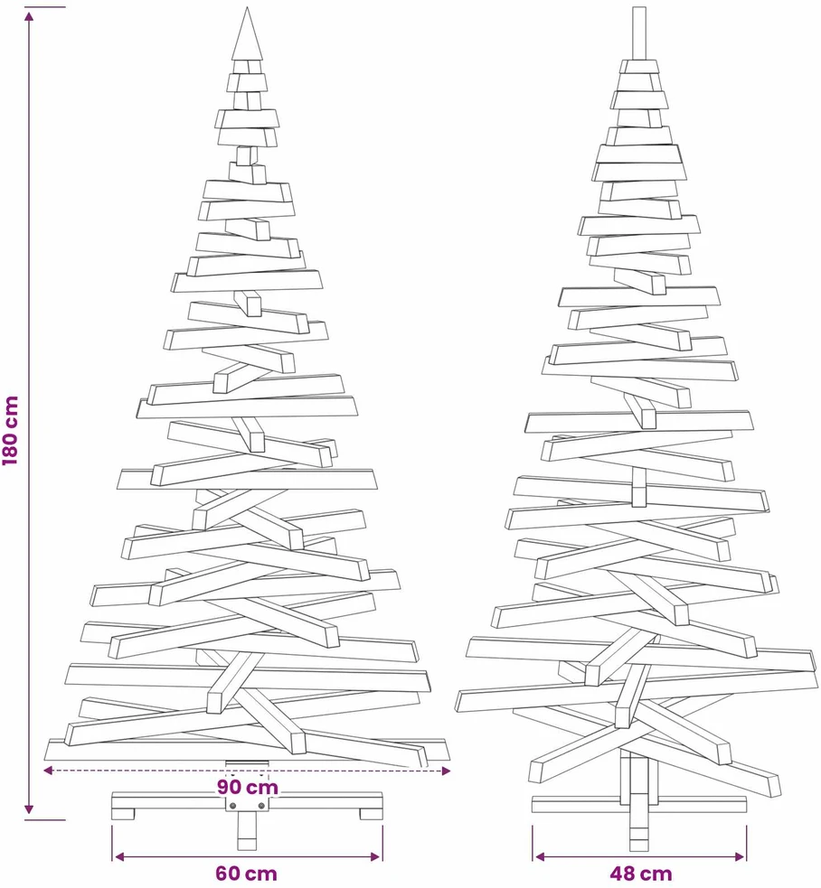 Medinė Kalėdų eglutė KOTKA 180 cm Pušies medienos masyvas
