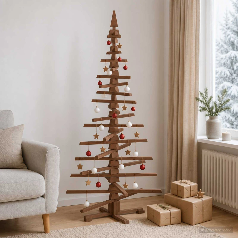 Medinė Kalėdų eglutė KOTKA 180 cm Pušies medienos masyvas