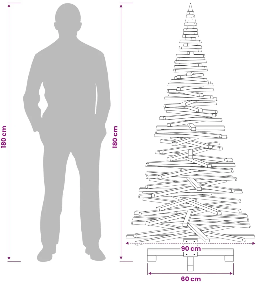 Medinė Kalėdų eglutė KOTKA 180 cm Pušies medienos masyvas