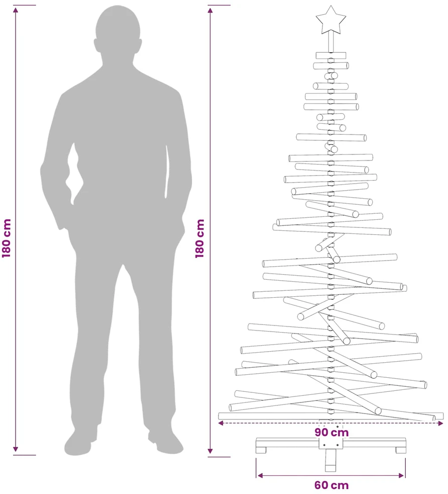 Medinė Kalėdų eglutė KOTKA 180 cm Pušies medienos masyvas