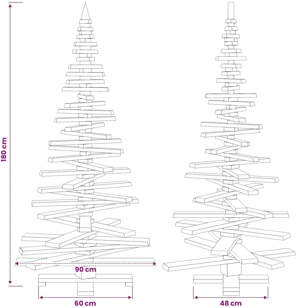 Medinė Kalėdų eglutė KOTKA 180 cm Pušies medienos masyvas