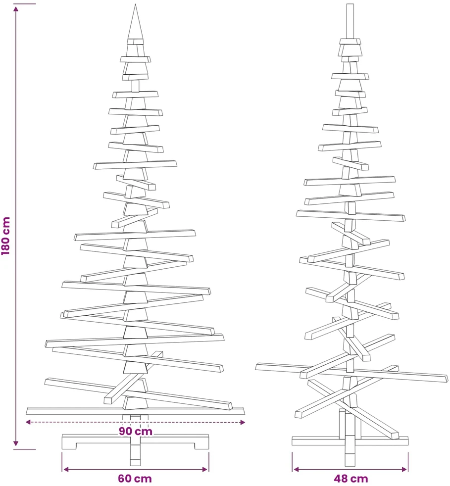 Medinė Kalėdų eglutė KOTKA 180 cm Pušies medienos masyvas