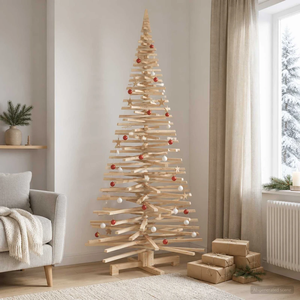 Medinė Kalėdų eglutė KOTKA 210 cm Pušies medienos masyvas