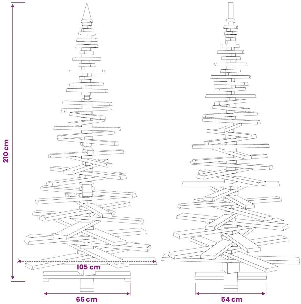 Medinė Kalėdų eglutė KOTKA 210 cm Pušies medienos masyvas