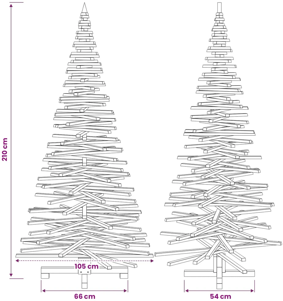 Medinė Kalėdų eglutė KOTKA 210 cm Pušies medienos masyvas