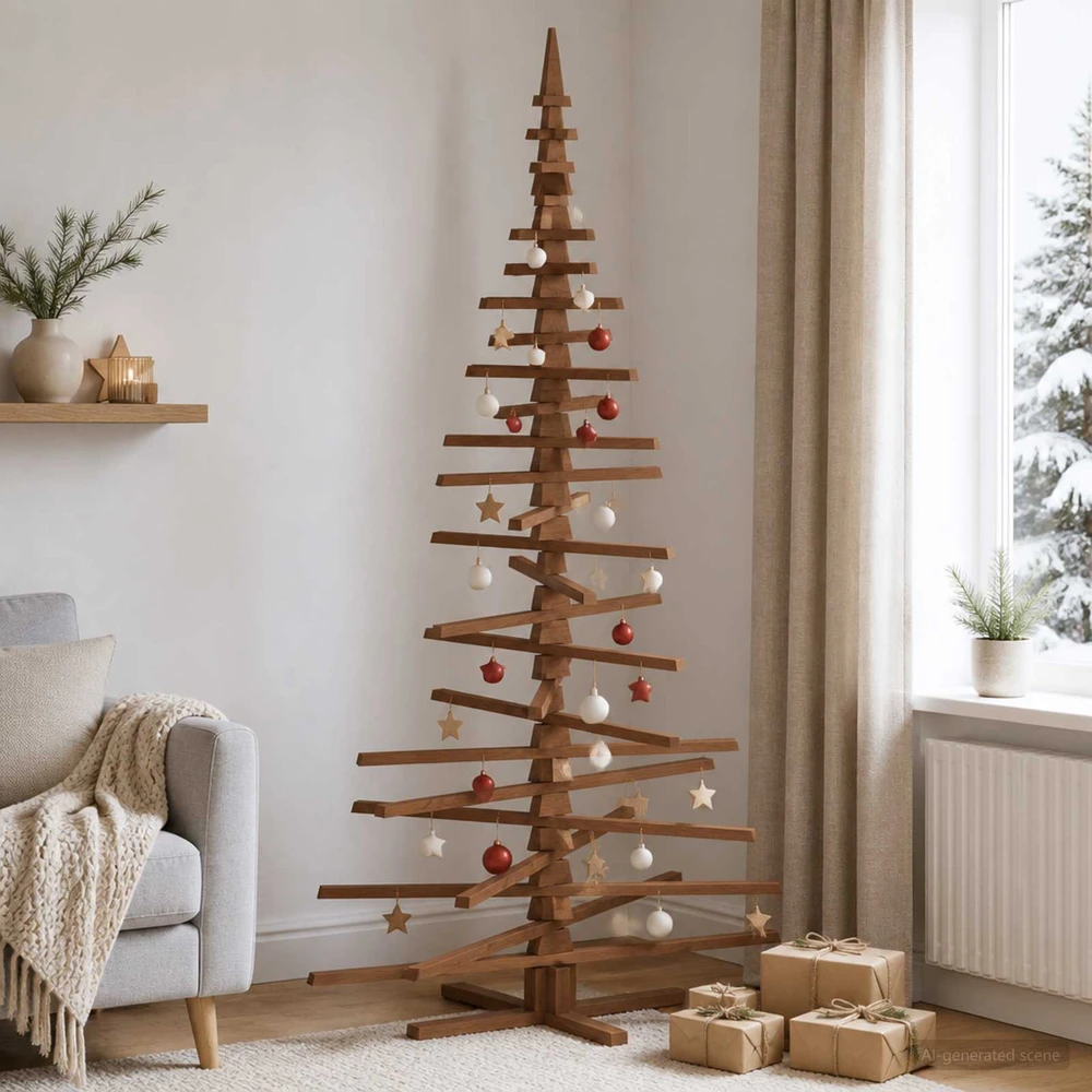 Medinė Kalėdų eglutė KOTKA 210 cm Pušies medienos masyvas