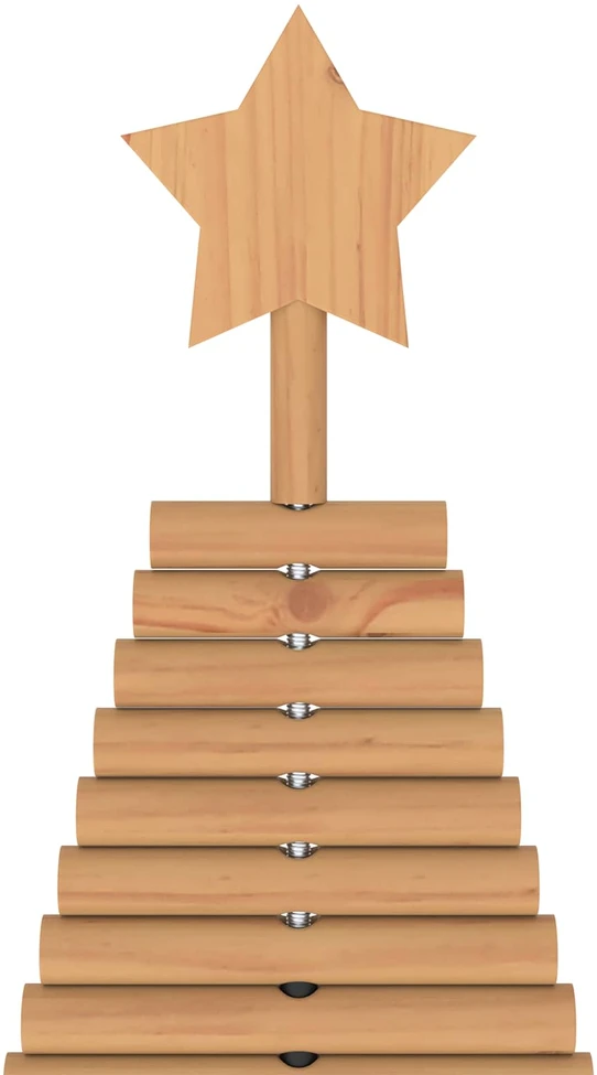 Medinė Kalėdų eglutė KOTKA 210 cm Pušies medienos masyvas