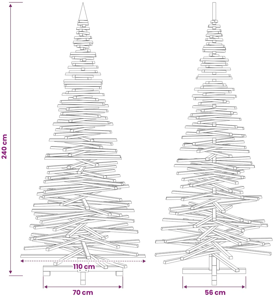 Medinė Kalėdų eglutė KOTKA 240 cm Pušies medienos masyvas
