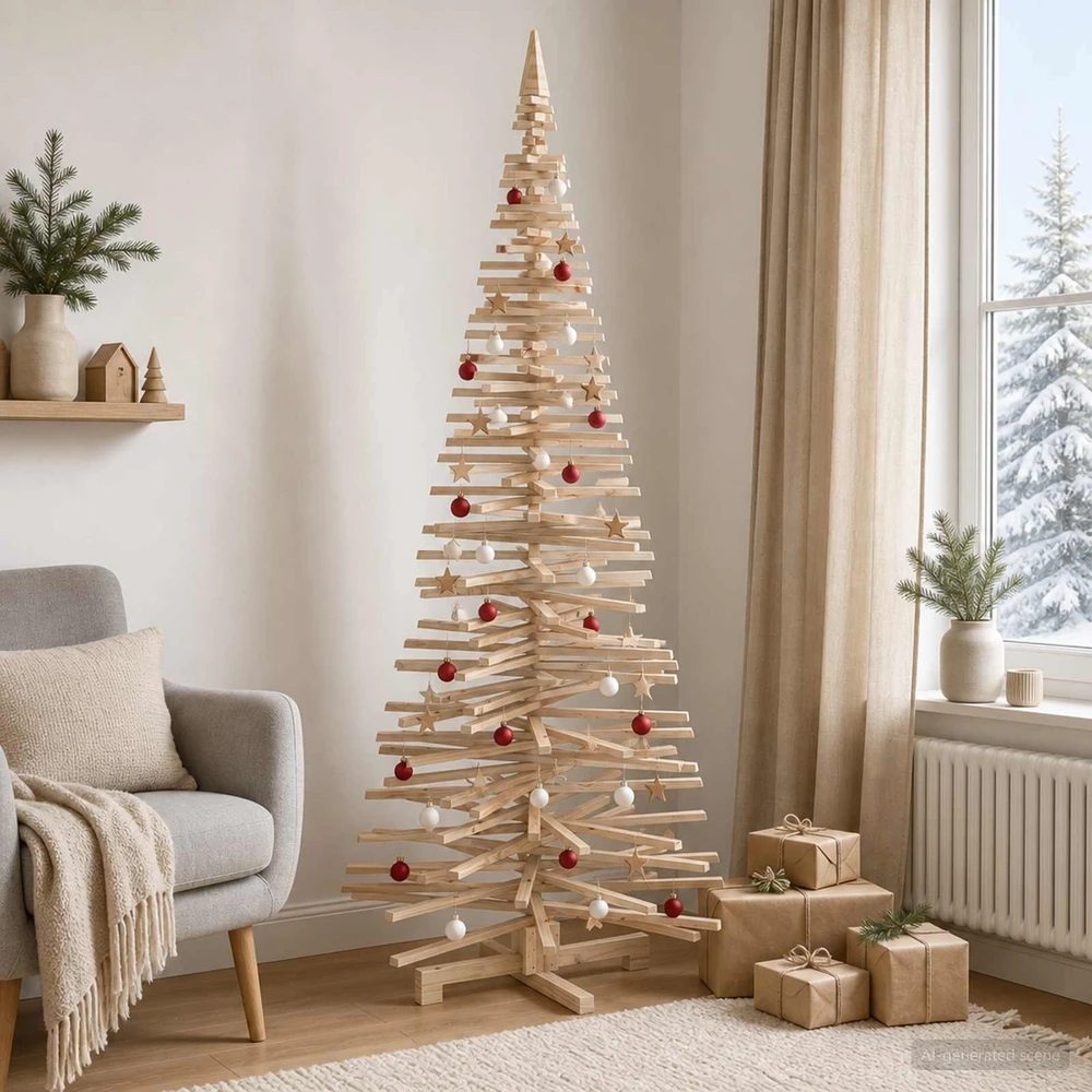 Medinė Kalėdų eglutė KOTKA 240 cm Pušies medienos masyvas