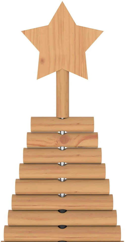 Medinė Kalėdų eglutė KOTKA 240 cm Pušies medienos masyvas