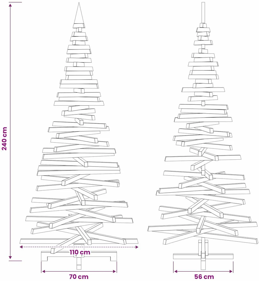 Medinė Kalėdų eglutė KOTKA 240 cm Pušies medienos masyvas