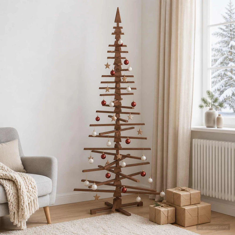 Medinė Kalėdų eglutė KOTKA 240 cm Pušies medienos masyvas