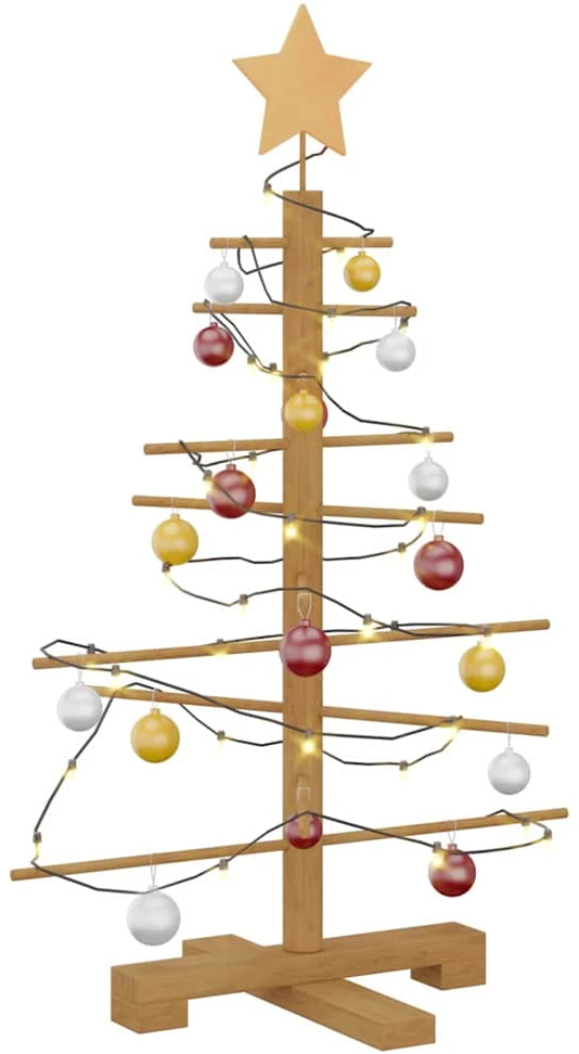 Medinė Kalėdų eglutė Ruda 75 cm Bambukas