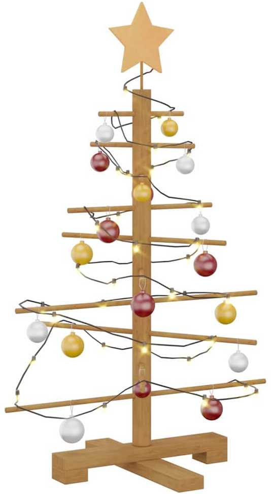 Medinė Kalėdų eglutė Ruda 75 cm Bambukas