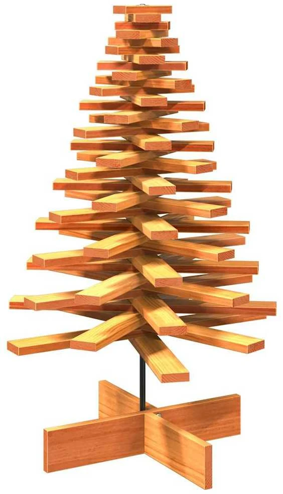 Medinė Kalėdų eglutė, vaško ruda, 100cm, pušies masyvas