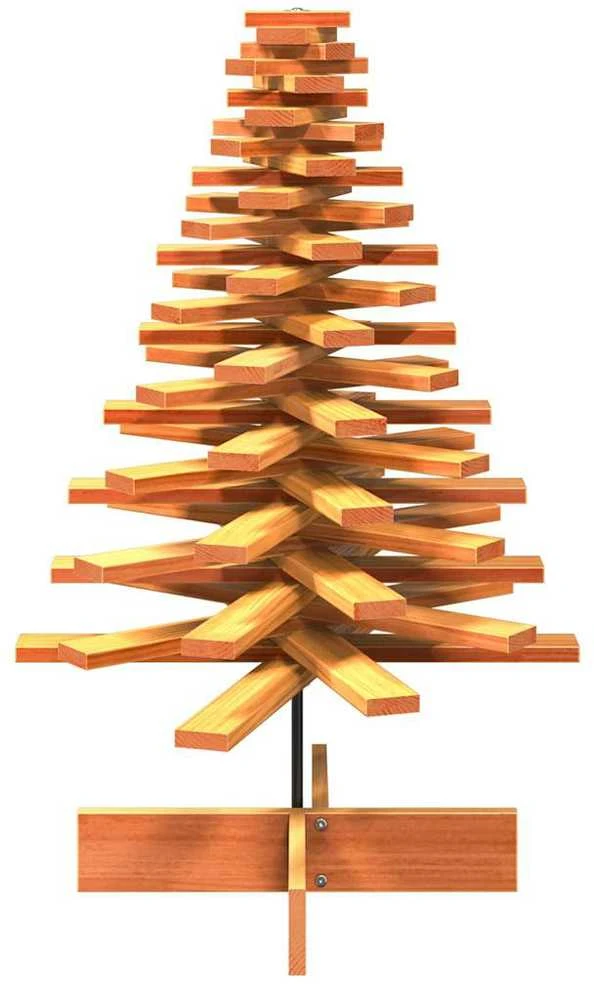 Medinė Kalėdų eglutė, vaško ruda, 100cm, pušies masyvas