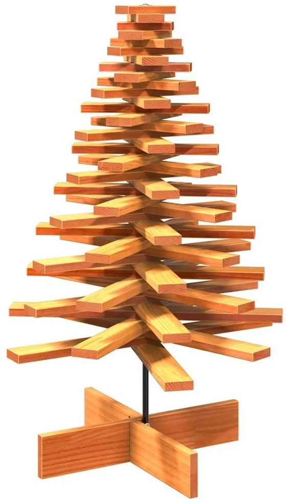 Medinė Kalėdų eglutė, vaško ruda, 100cm, pušies masyvas