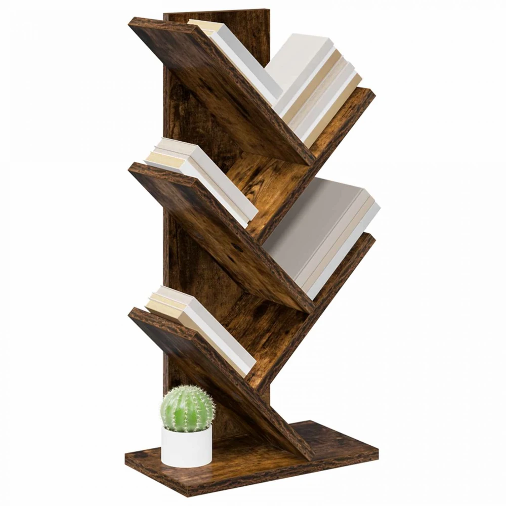 Medinė knygų lentyna 4 lygiai 30 x 18 x 60 cm Apdirbta mediena