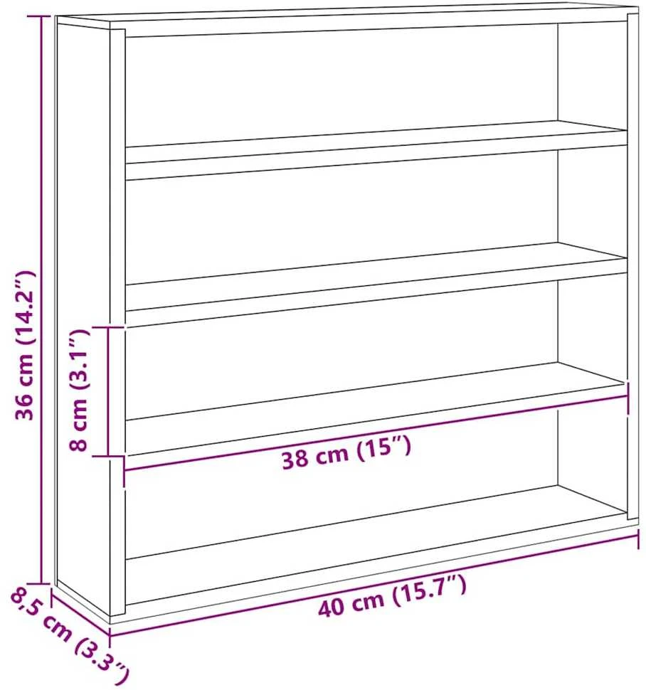 Sieninis vitrina Sieninis Smėlio 40 x 8,5 x 37 cm