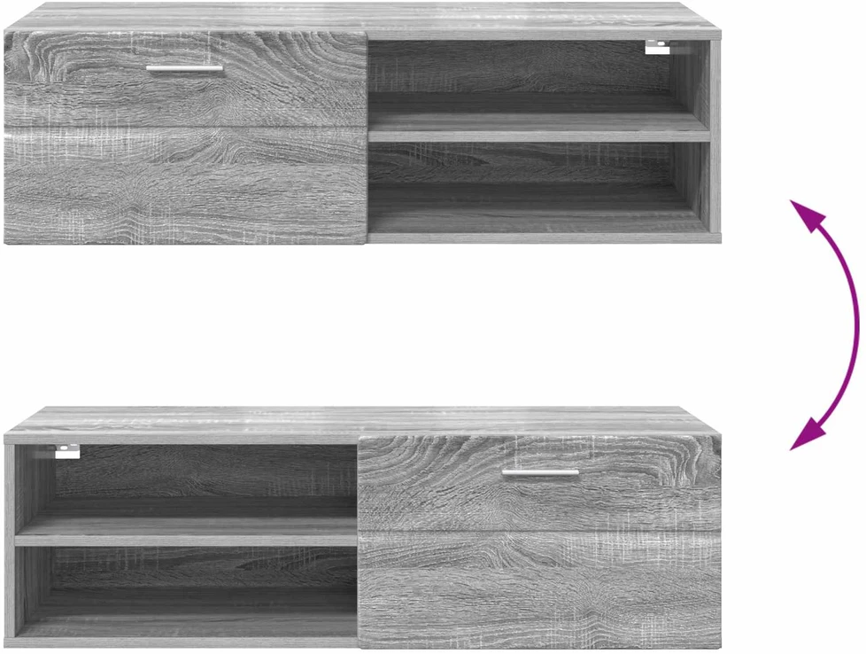 Medinė spinta 100,5 x 39 x 30 cm Pilkas Sonoma Apdirbta mediena