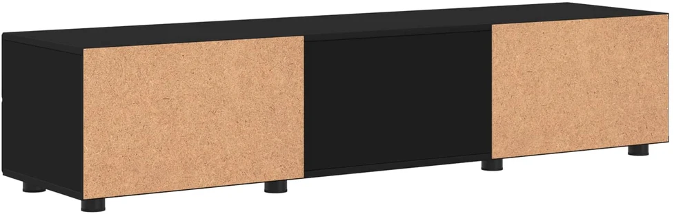 Medinė spinta 150 x 39 x 30 cm Juoda Apdirbta mediena