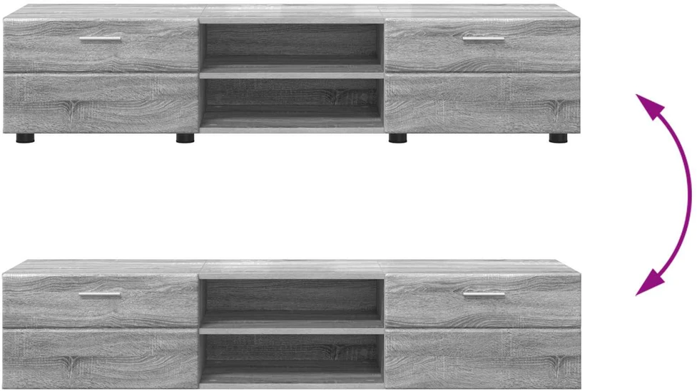 Medinė spinta 150 x 39 x 30 cm Pilkas Sonoma Apdirbta mediena