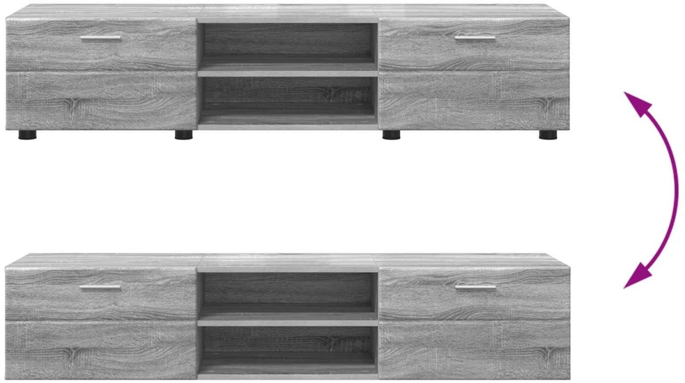 Medinė spinta 150 x 39 x 30 cm Pilkas Sonoma Apdirbta mediena
