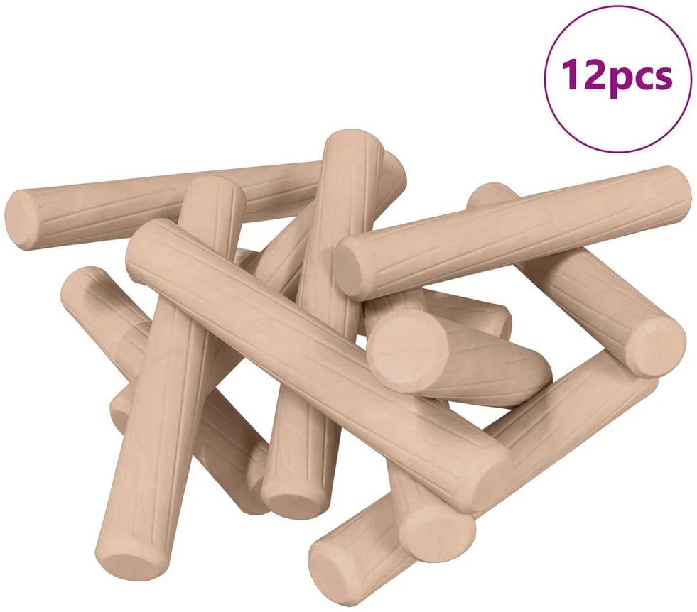Mediniai kaiščiai 12 vnt. Ruda Ø 6 x 40 mm Medienos masyvas