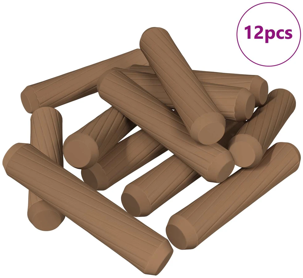 Mediniai kaiščiai 12 vnt. Ruda Ø 8 x 35 mm Medienos masyvas