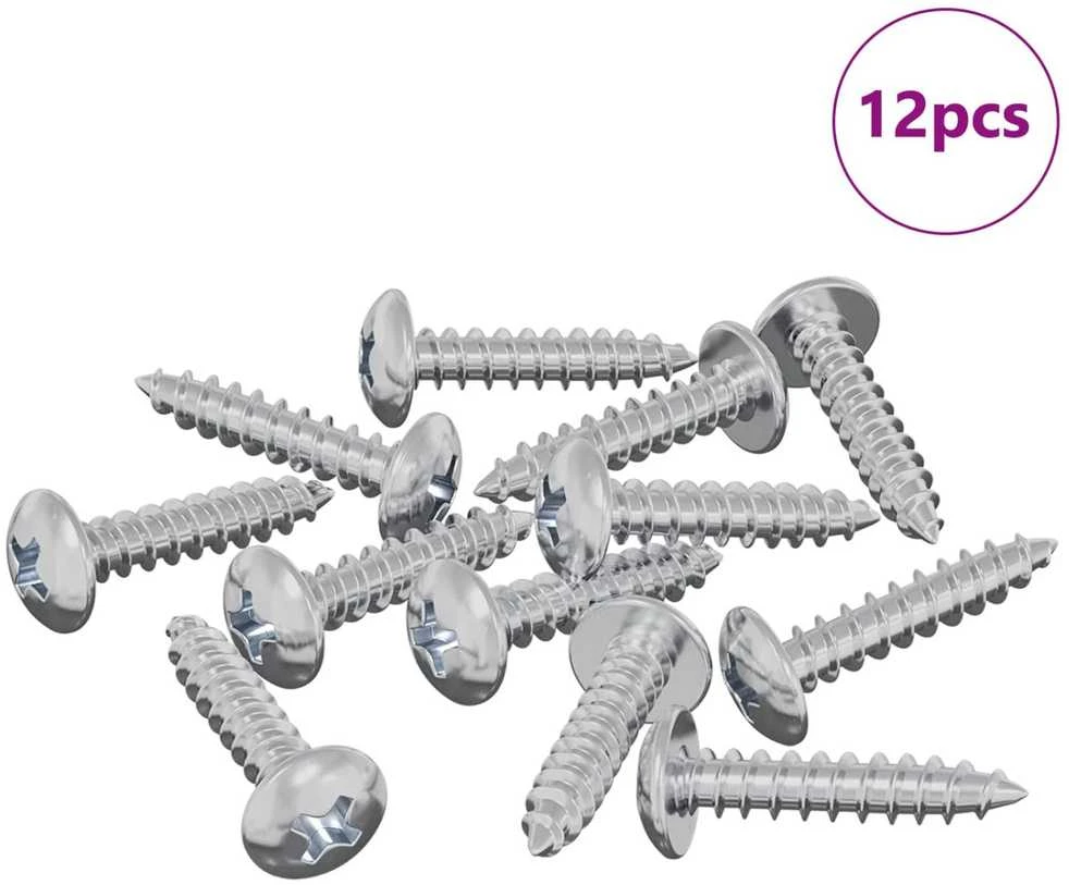 Mediniai varžtai 12 vnt. Sidabrinė M3,5 x 20 mm Plienas