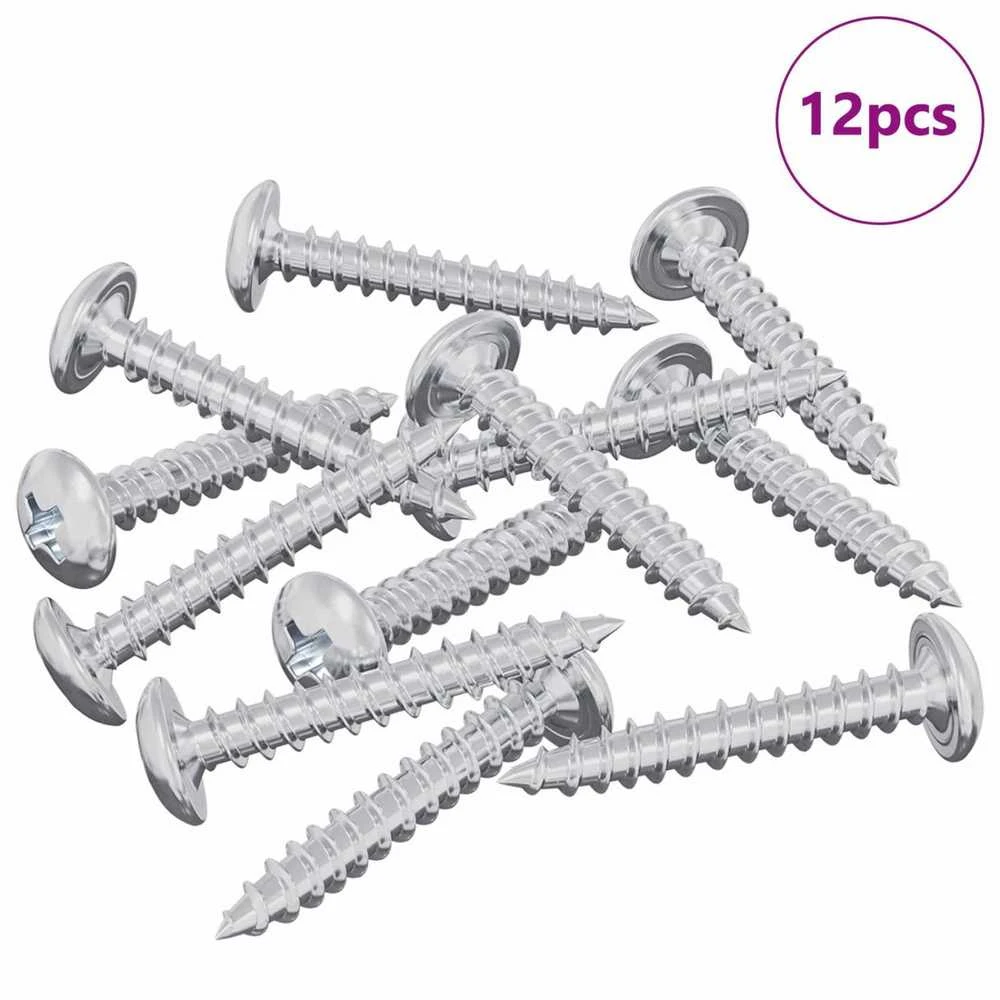 Mediniai varžtai 12 vnt. Sidabrinė M4 x 25 mm Plienas