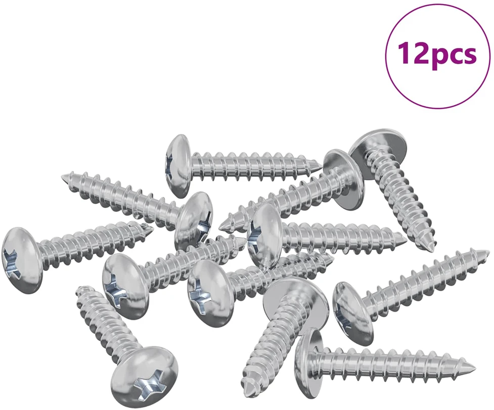 Mediniai varžtai 12 vnt. Sidabrinė M3,5 x 20 mm Plienas