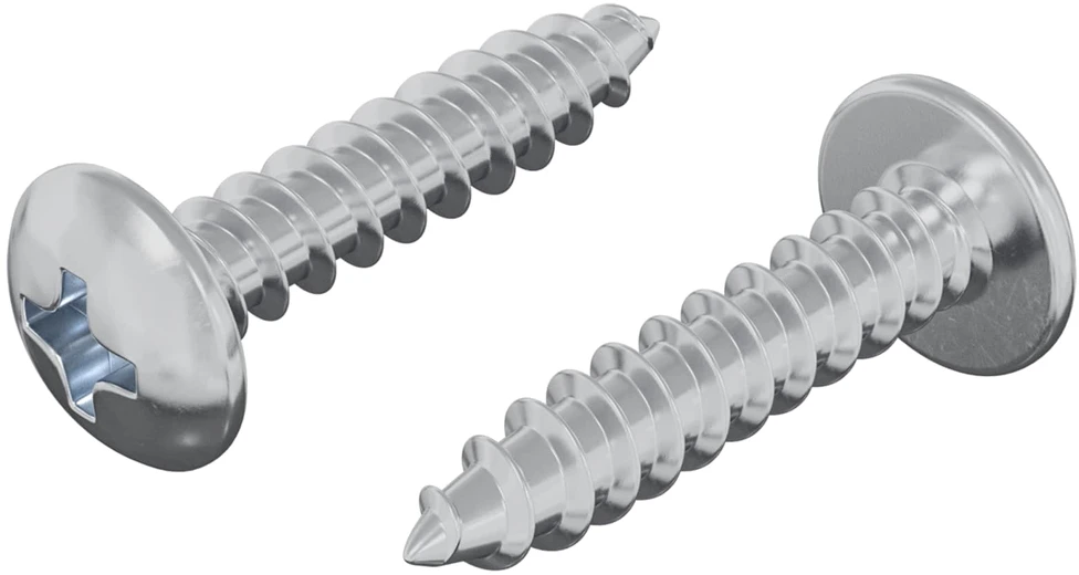 Mediniai varžtai 2 vnt. Sidabrinė M4 x 20 mm Plienas