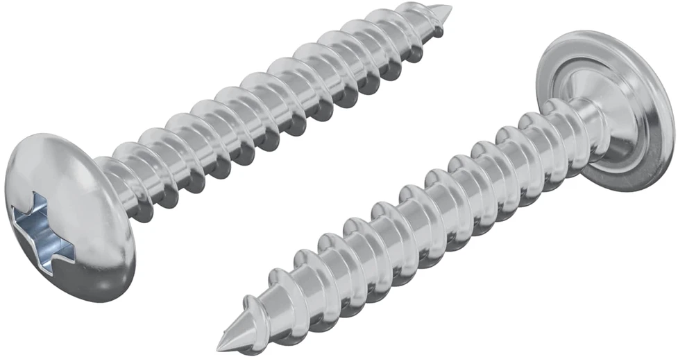 Mediniai varžtai 2 vnt. Sidabrinė M4 x 25 mm Plienas