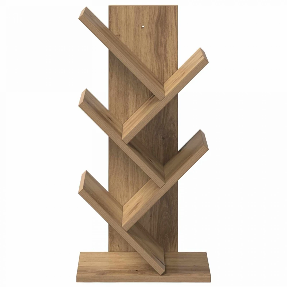 Medinis knygų lentynas 4 aukštų 30 x 18 x 60 cm Artisano ąžuolo